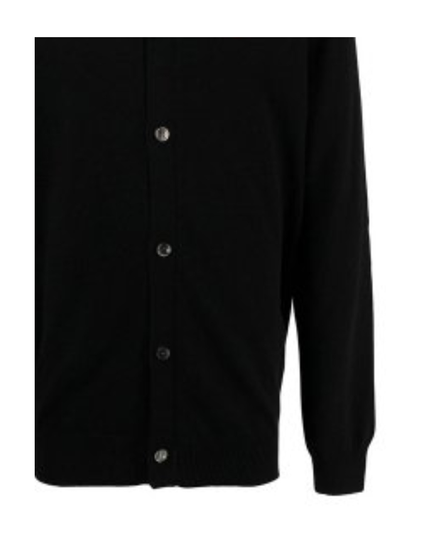 Comme Des Garçons Play Logo Details Cardigan In Black