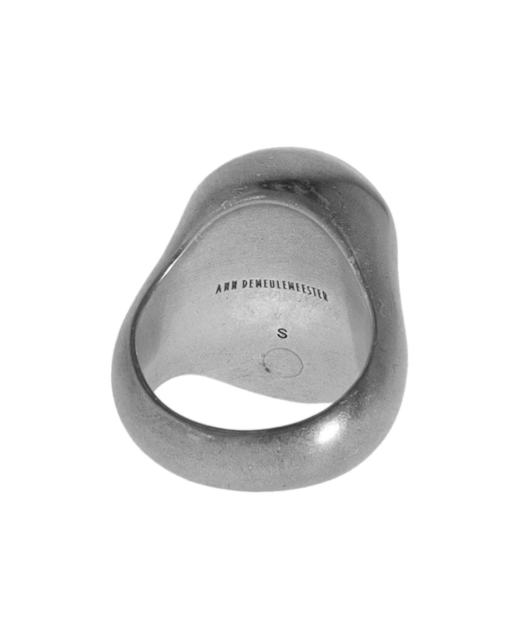 Ann Demeulemeester Silver Skull Ring In Gray