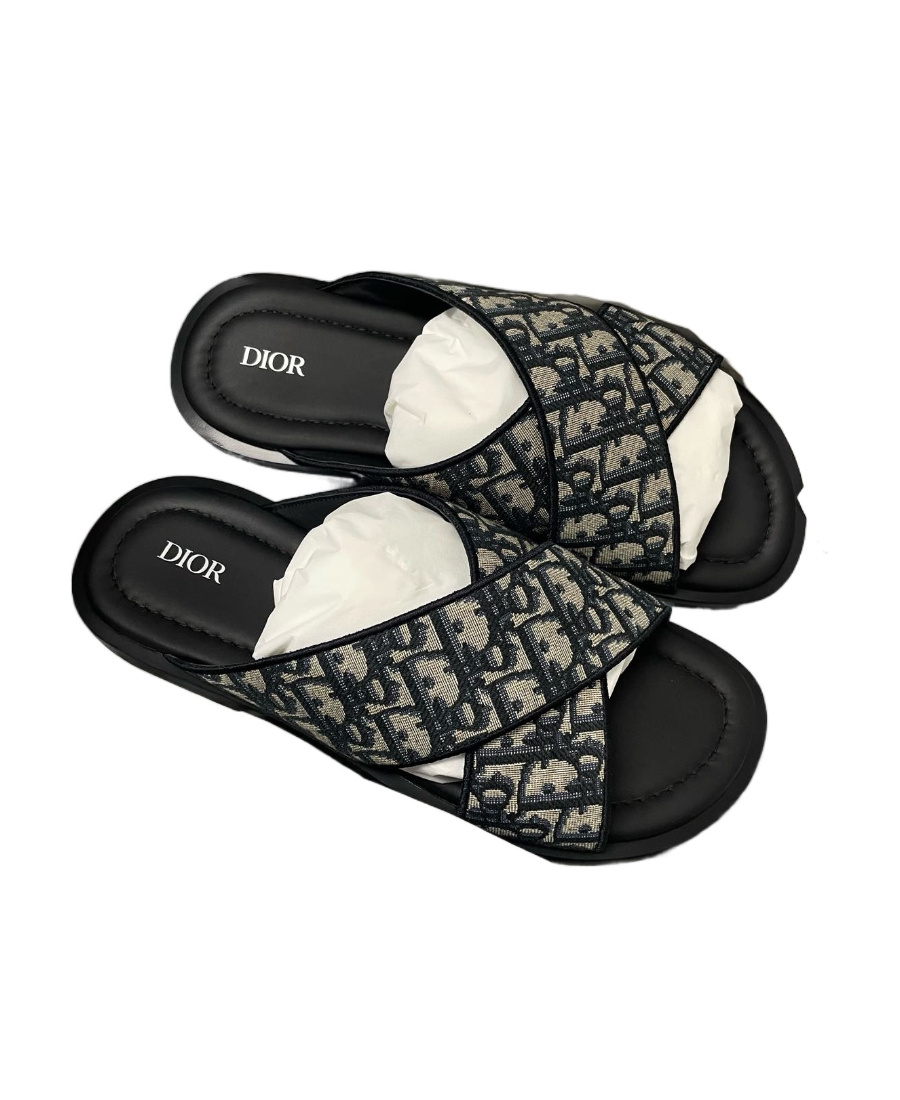 Dior Logo Slippers In Multi