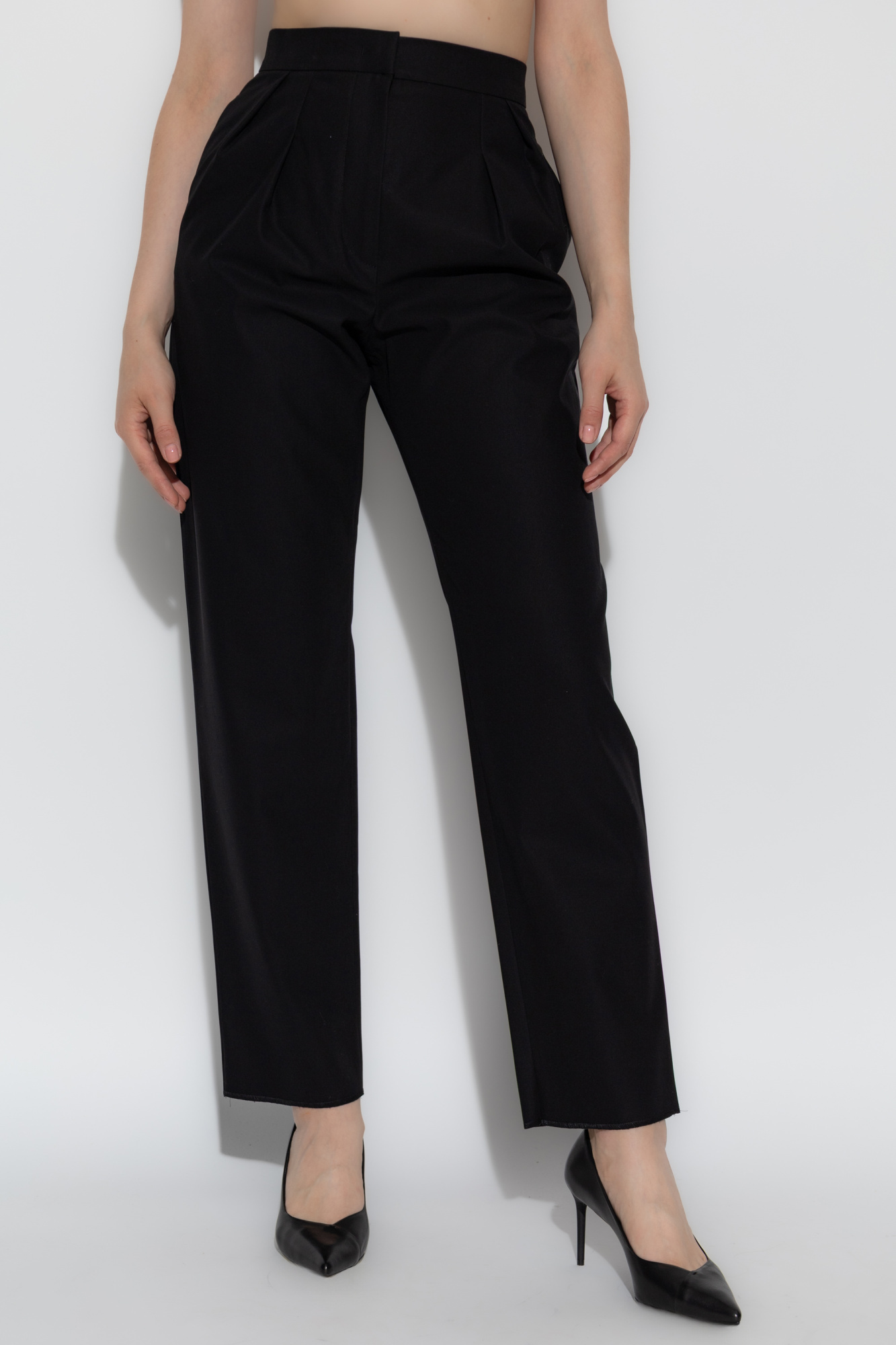 Max Mara Pleated Trousers In Black