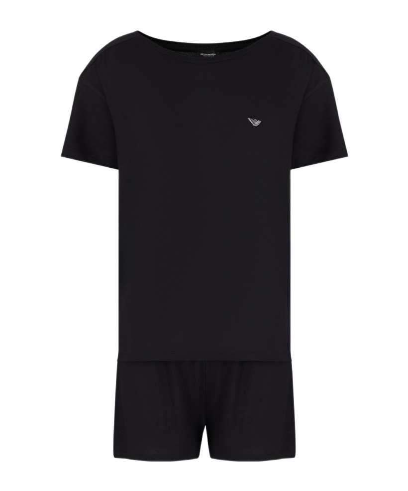 EMPORIO ARMANI LOGO-EMBELLISHED PAJAMA SET