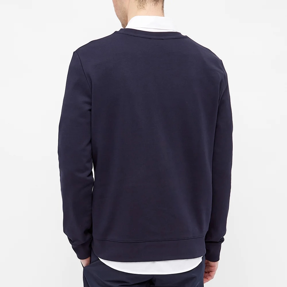 Apc Logo-print Round Neck Sweatshirt In Black