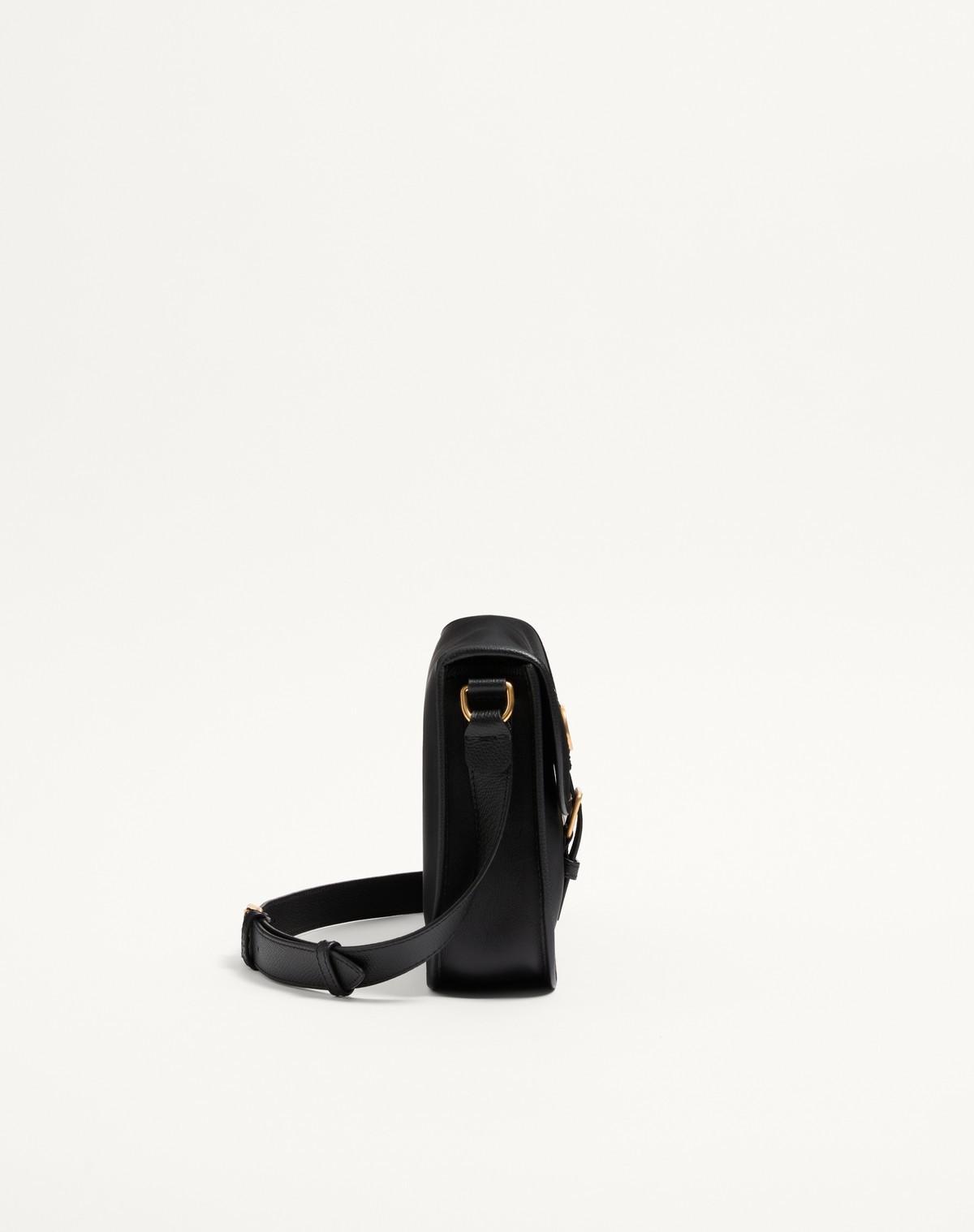Valentino Garavani Antibes Leather Crossbody Bag Adjustable Strap In Black
