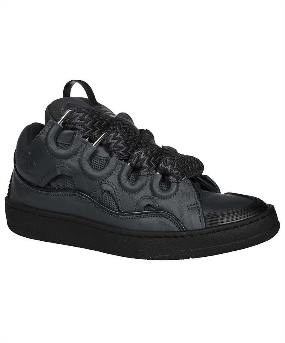 Lanvin Man Sneakers Midnight Blue Size 9 Leather In Blue