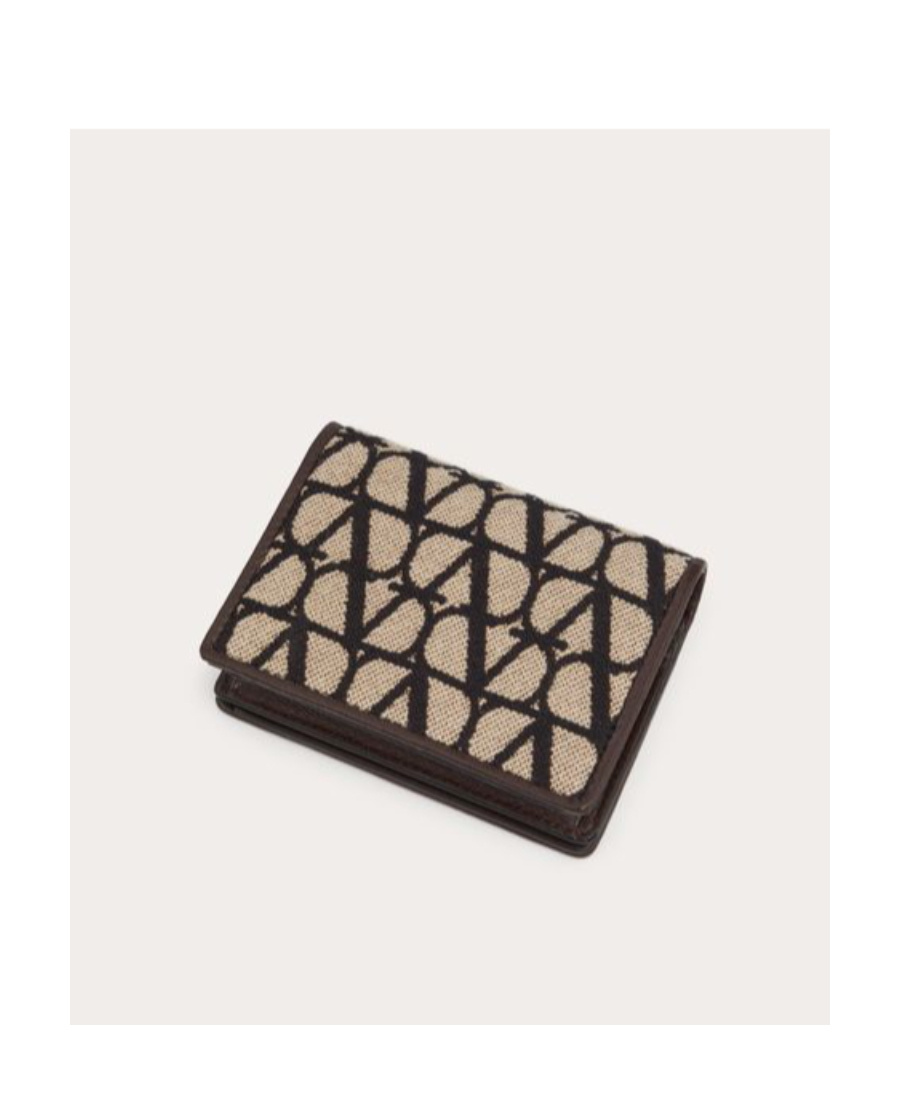 Valentino Small Printed Purse In Black