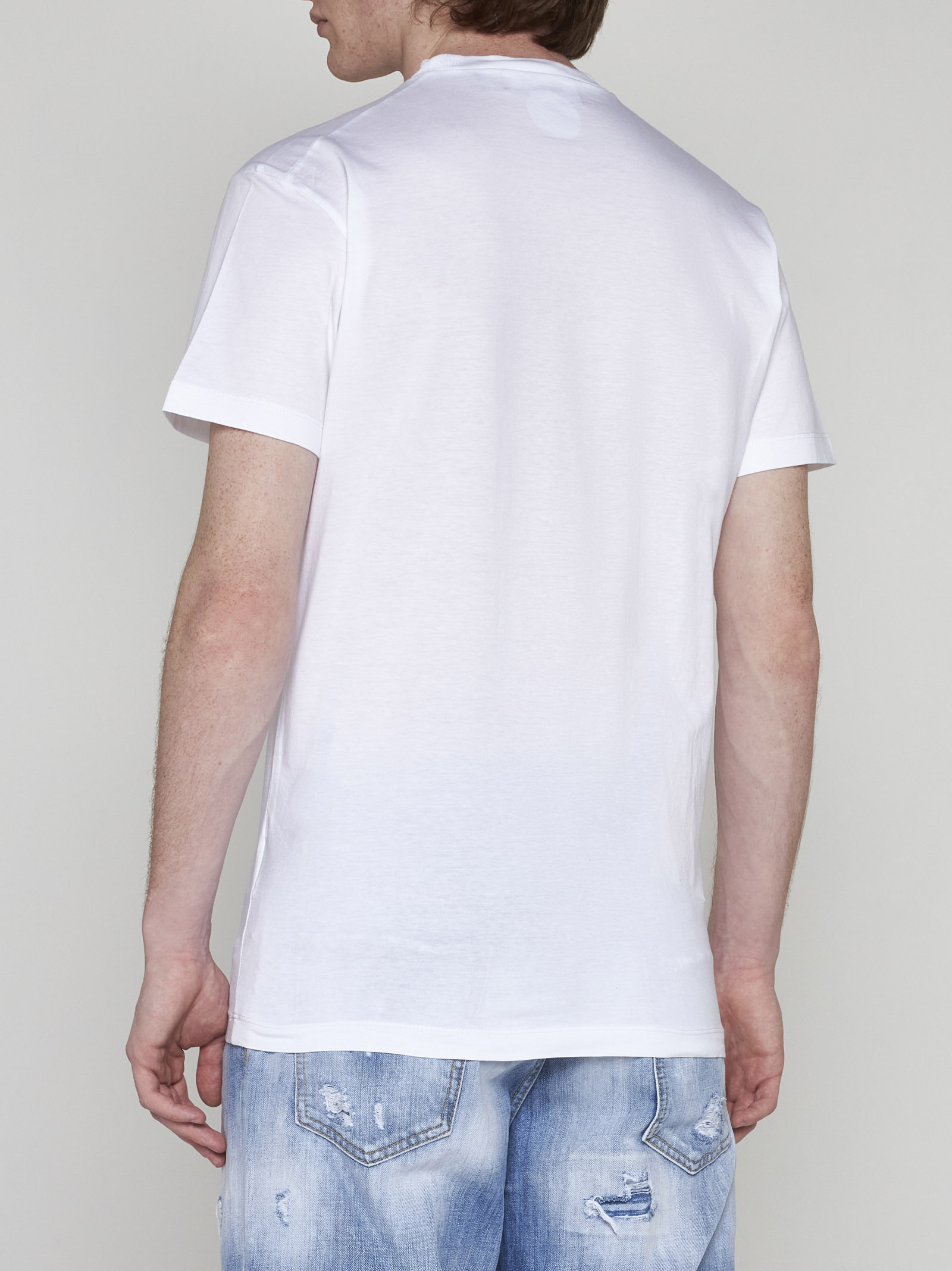 Dsquared2 Logo-print Cotton T-shirt In Multicolor