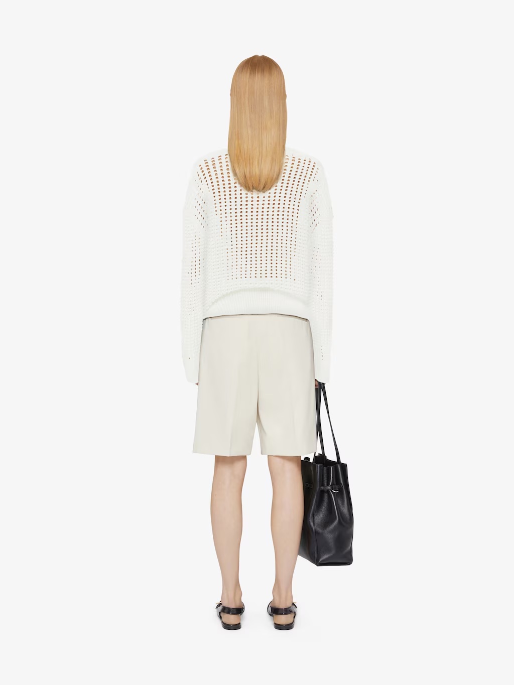 Givenchy 4g Sweater In Wool And Cashmere In White