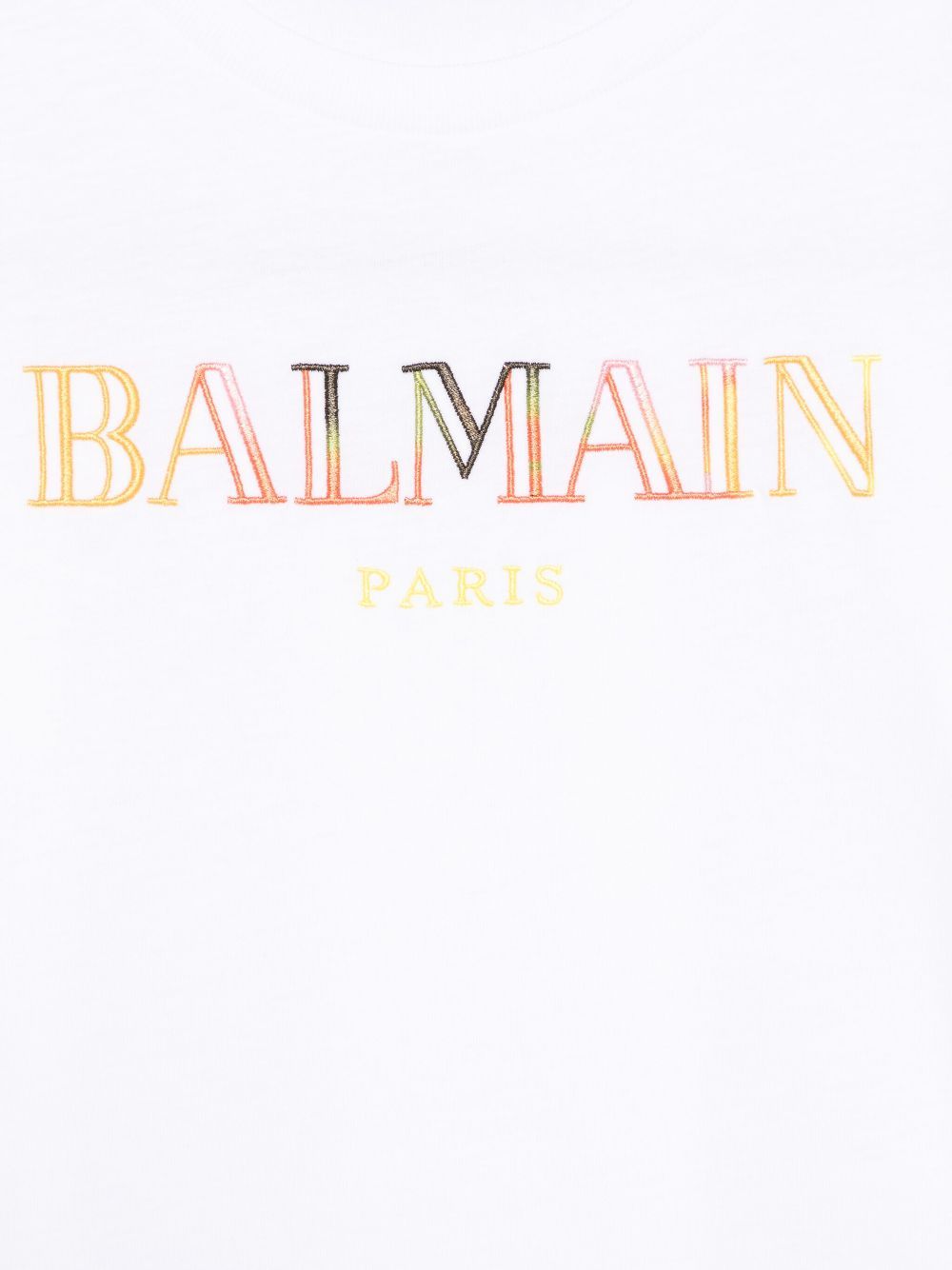 Balmain Logo-embroidered T-shirt In White