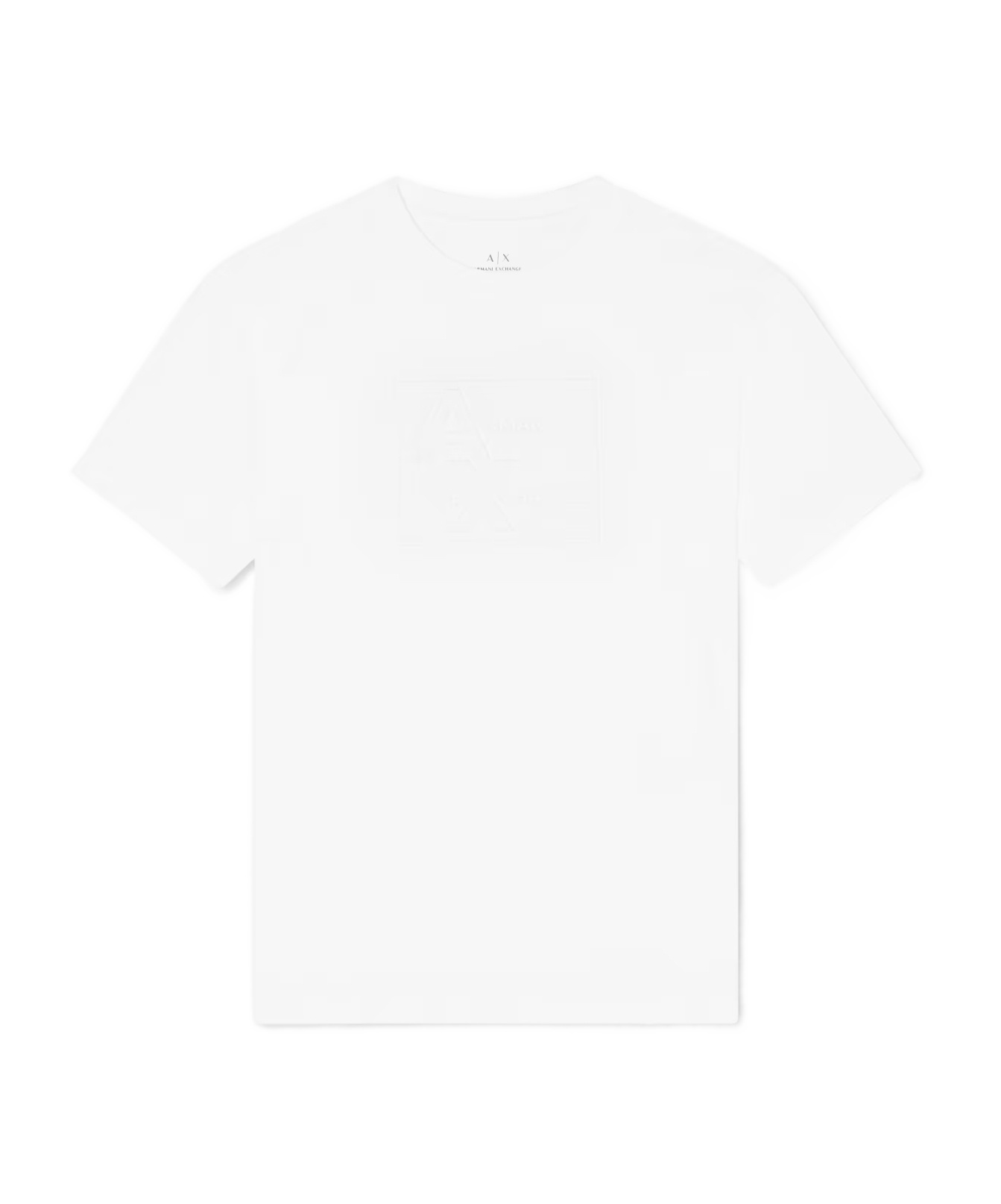 Armani Exchange Patterned Short-sleeved Shirt In White