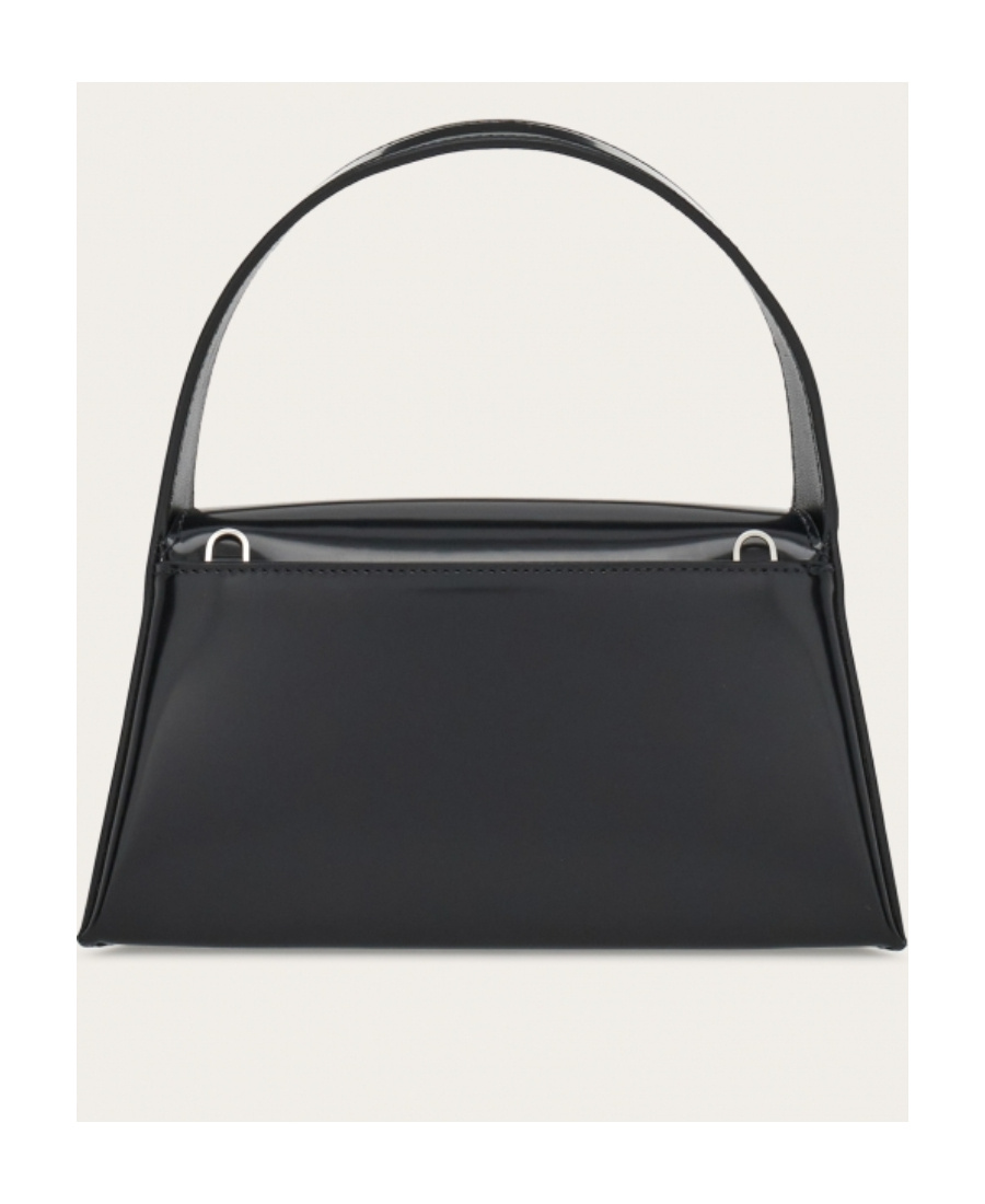 Shop Ferragamo Flip Shoulder Bag In Black