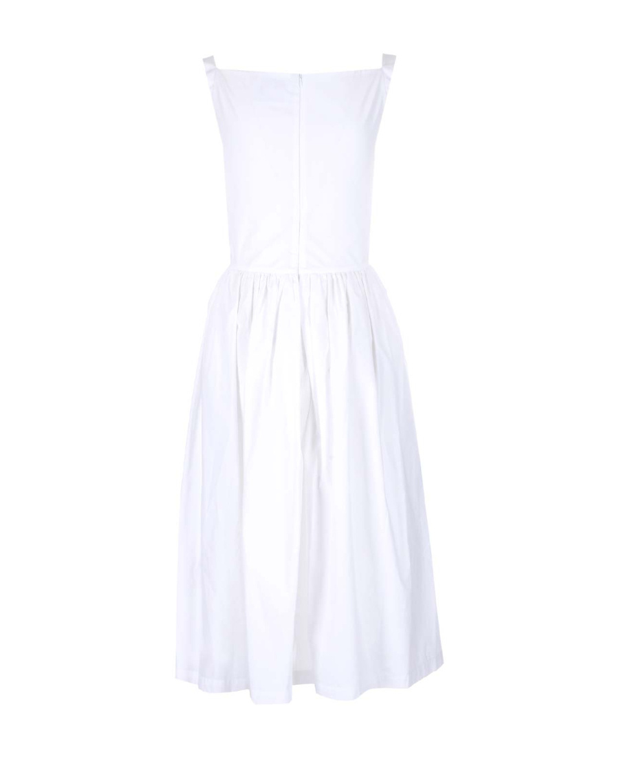 Vivienne Westwood Sunday Draped Cotton And Silk Midi Dress In White