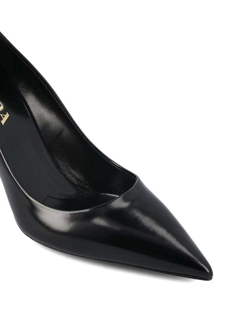Prada Leather Pumps In Black