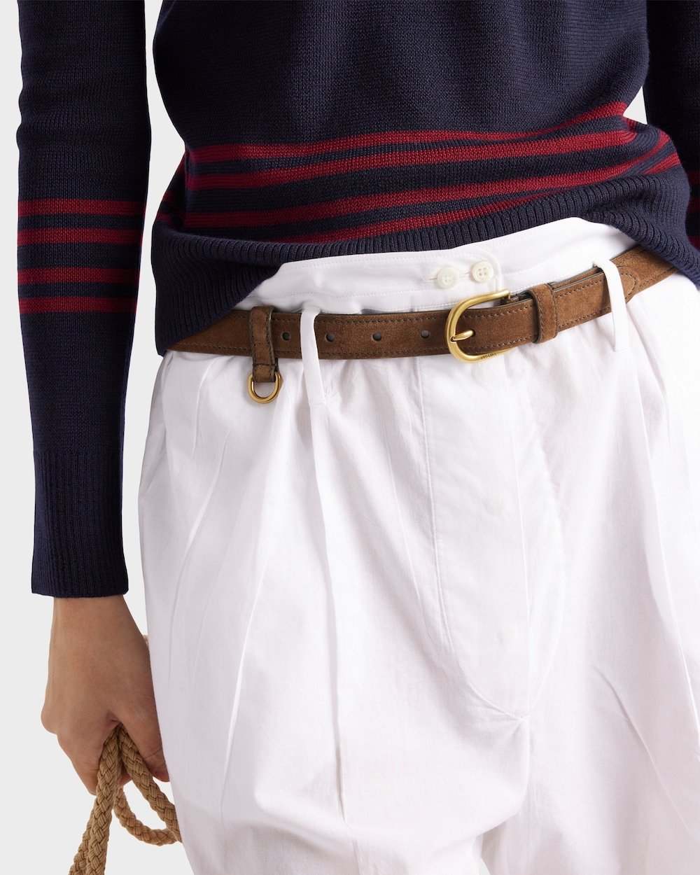 Prada Dark Brown Leather Belt