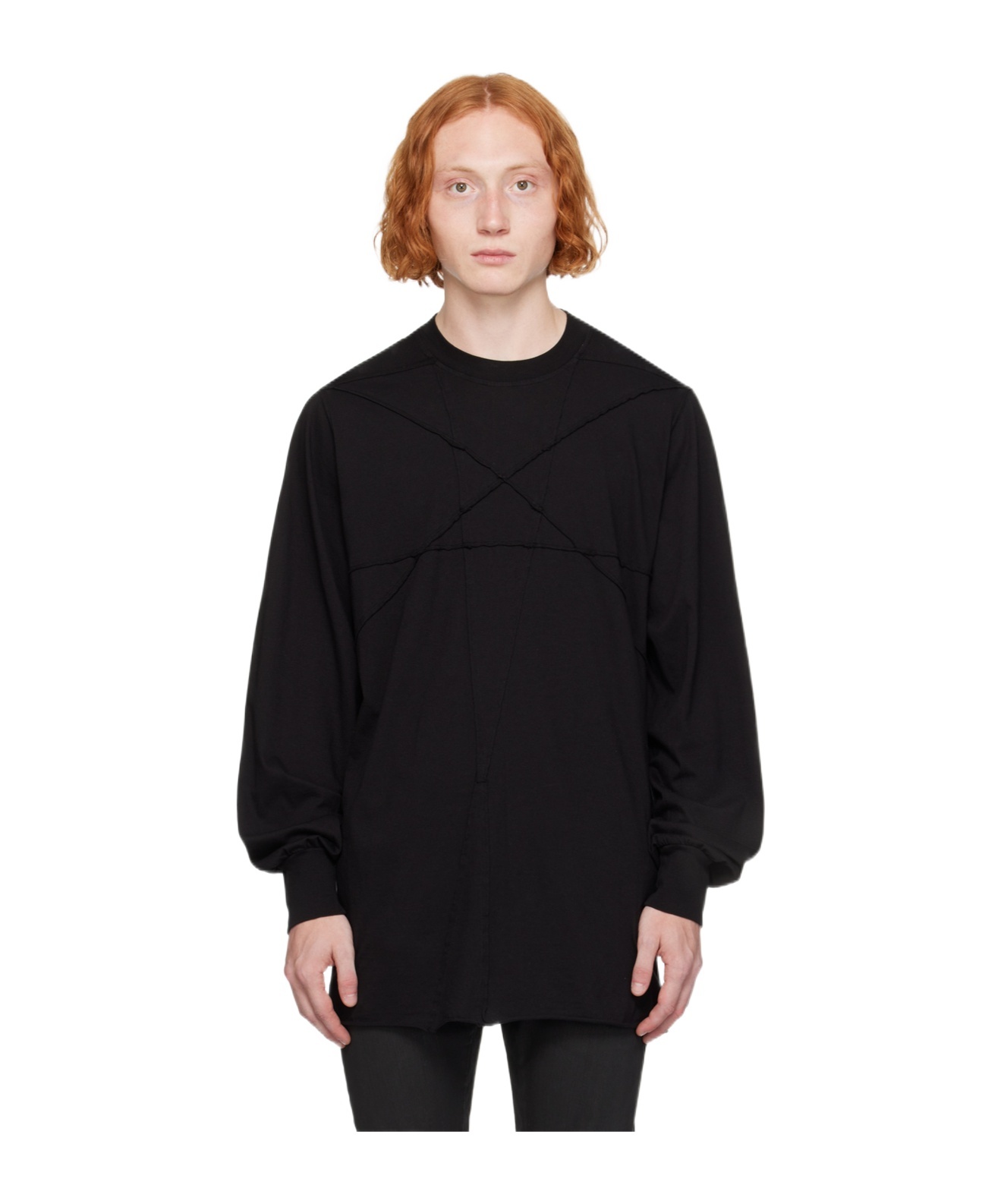Rick Owens Drkshdw Long-sleeved T-shirt In Black