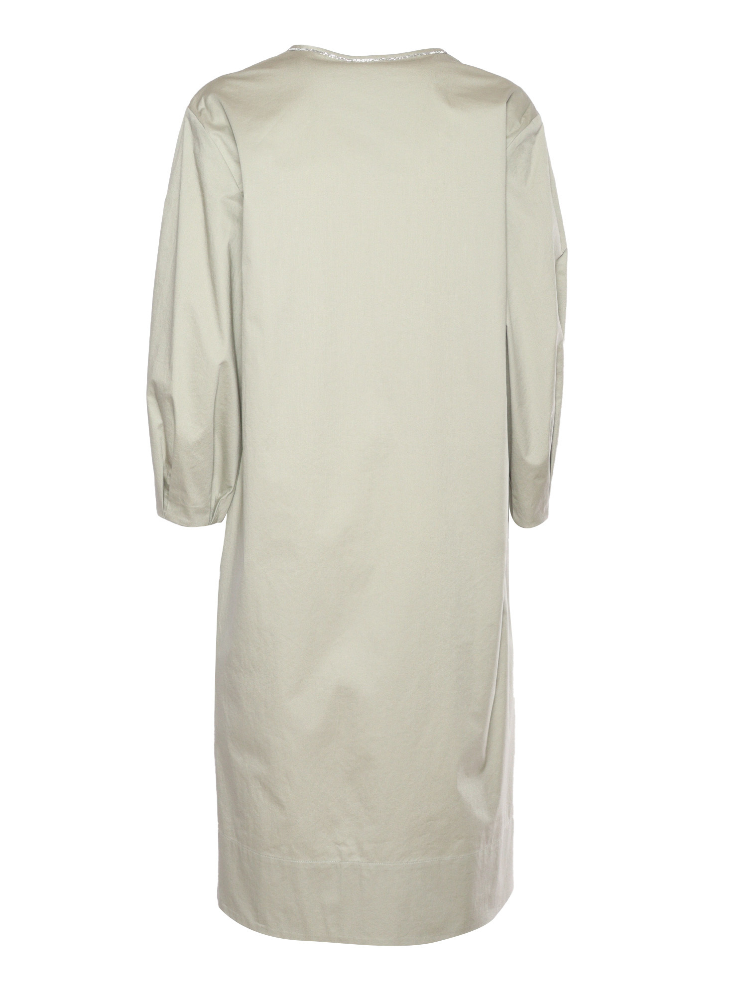 Peserico Relaxed Silhouette Dress With Subtle V-neckline In Gray