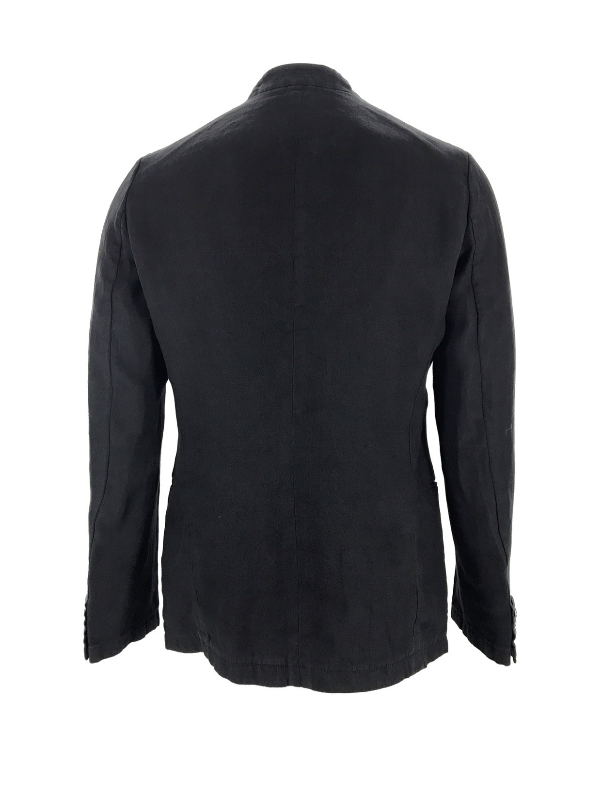 Armani Collezioni Long-sleeved Casual Jacket In Black