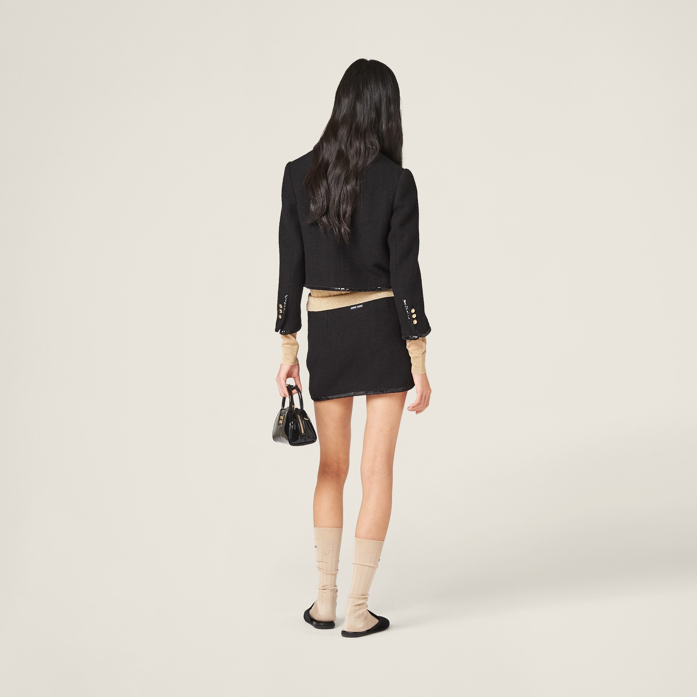 MIU MIU TWEED MINISKIRT