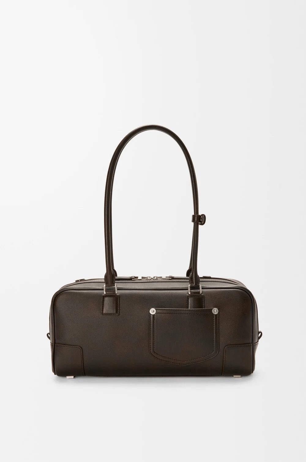 Loewe Panta Amazona 31 Cropped Bag In Shiny Calfskin In Brown
