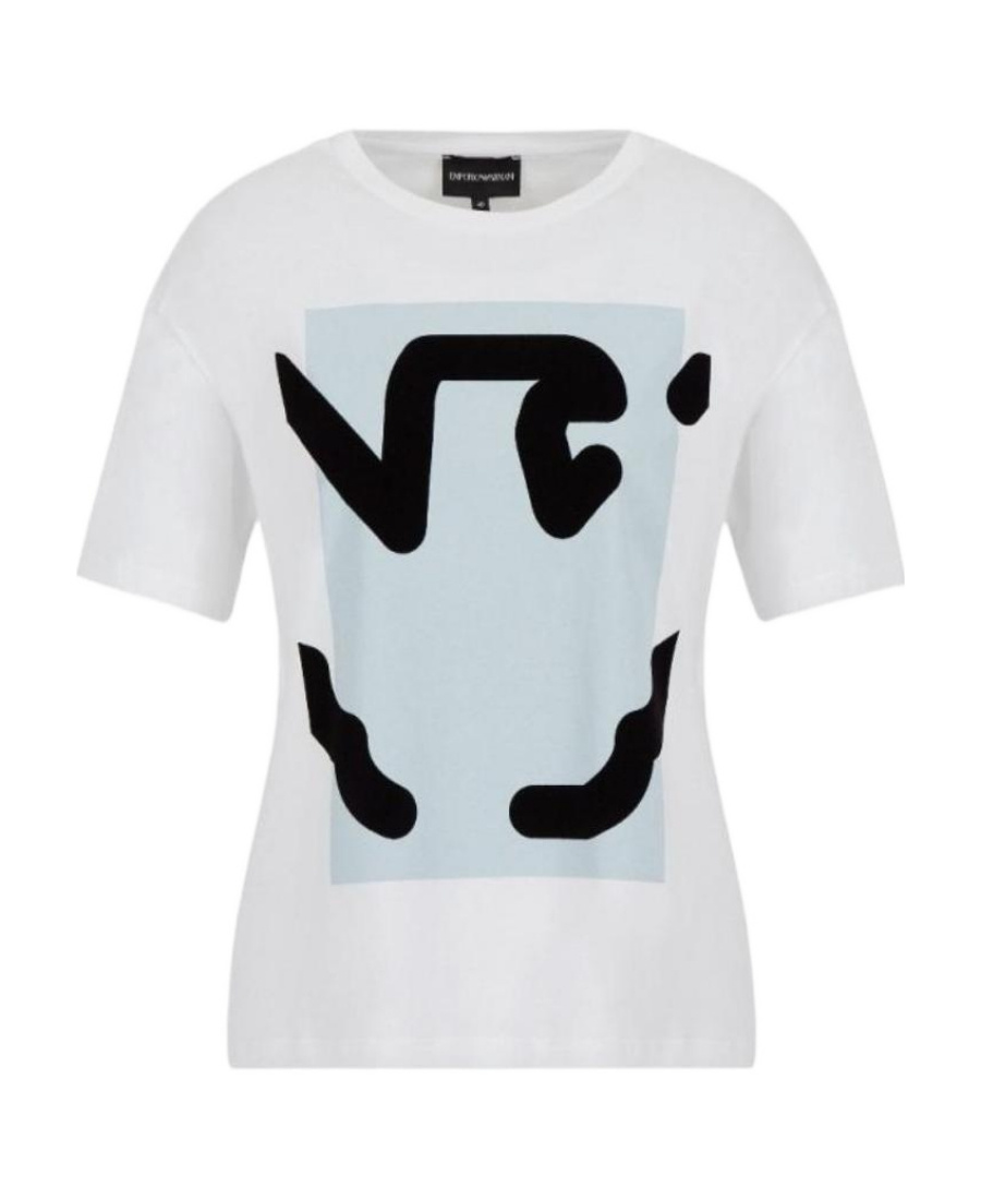 EMPORIO ARMANI EAGLE-LOGO PRINT T-SHIRT