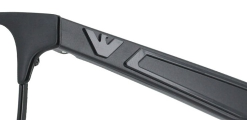 Emporio Armani Frosted Square Frame Flat Mirror In Gray