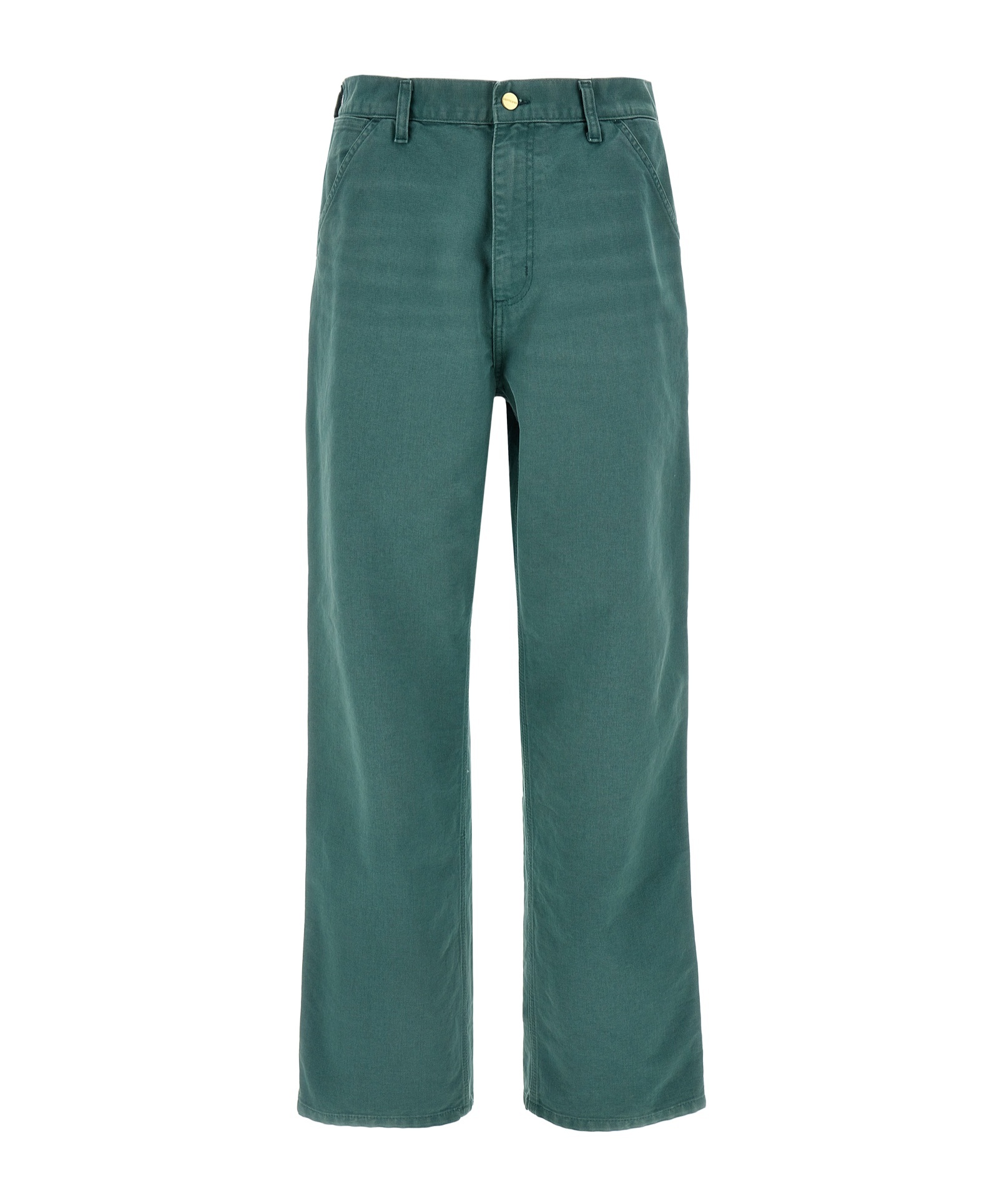 Carhartt Mens Silver Pine Brandon Wide-leg Relaxed-fit Denim Jeans In Green