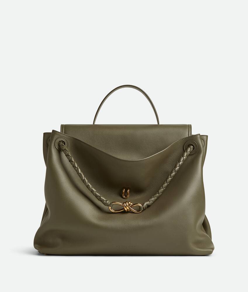 Bottega Veneta Large Ciao Ciao Intrecciato Leather Top Handle Bag In Green