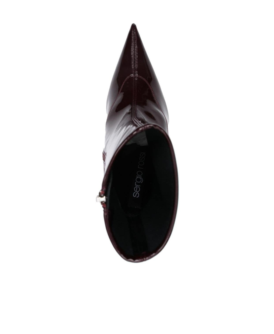 Sergio Rossi Woman Ankle Boots Burgundy Size 7 Textile Fibers In Black