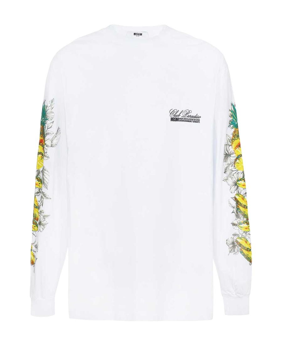 Msgm Logo T-shirt In White