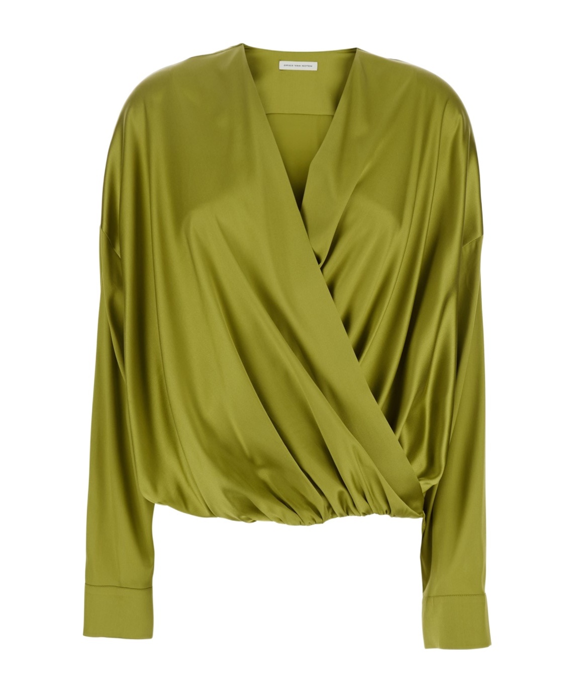 Dries Van Noten Camiel Draped Blouse Shirts Green In Green