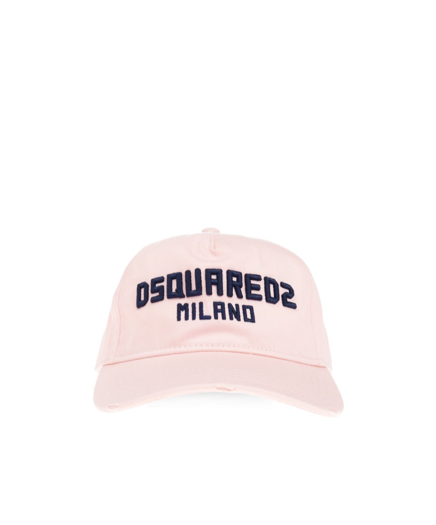 Dsquared2 Structured Baseball Cap With Curved Brim In Pink