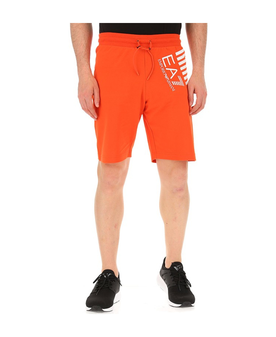 Ea7 Logo Shorts In Orange