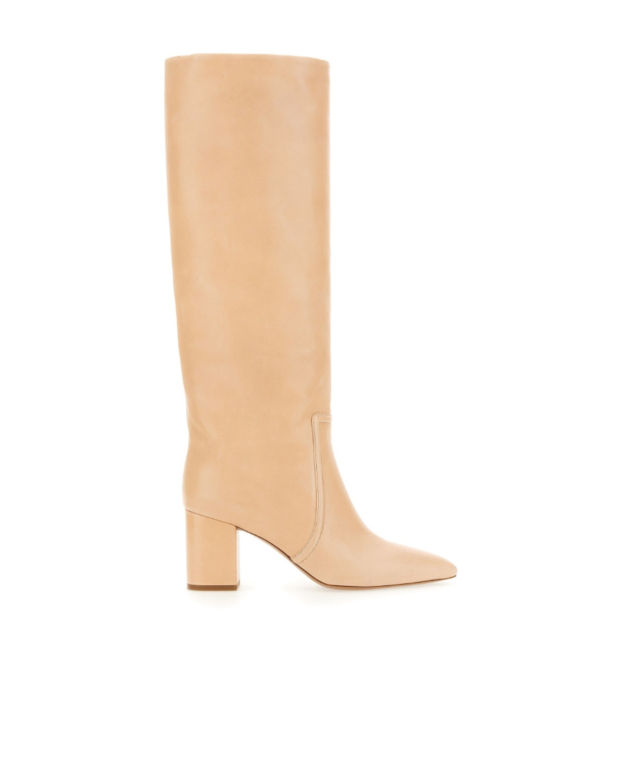 Paris Texas Knee-high Boots With Pointed Toe In Neutral