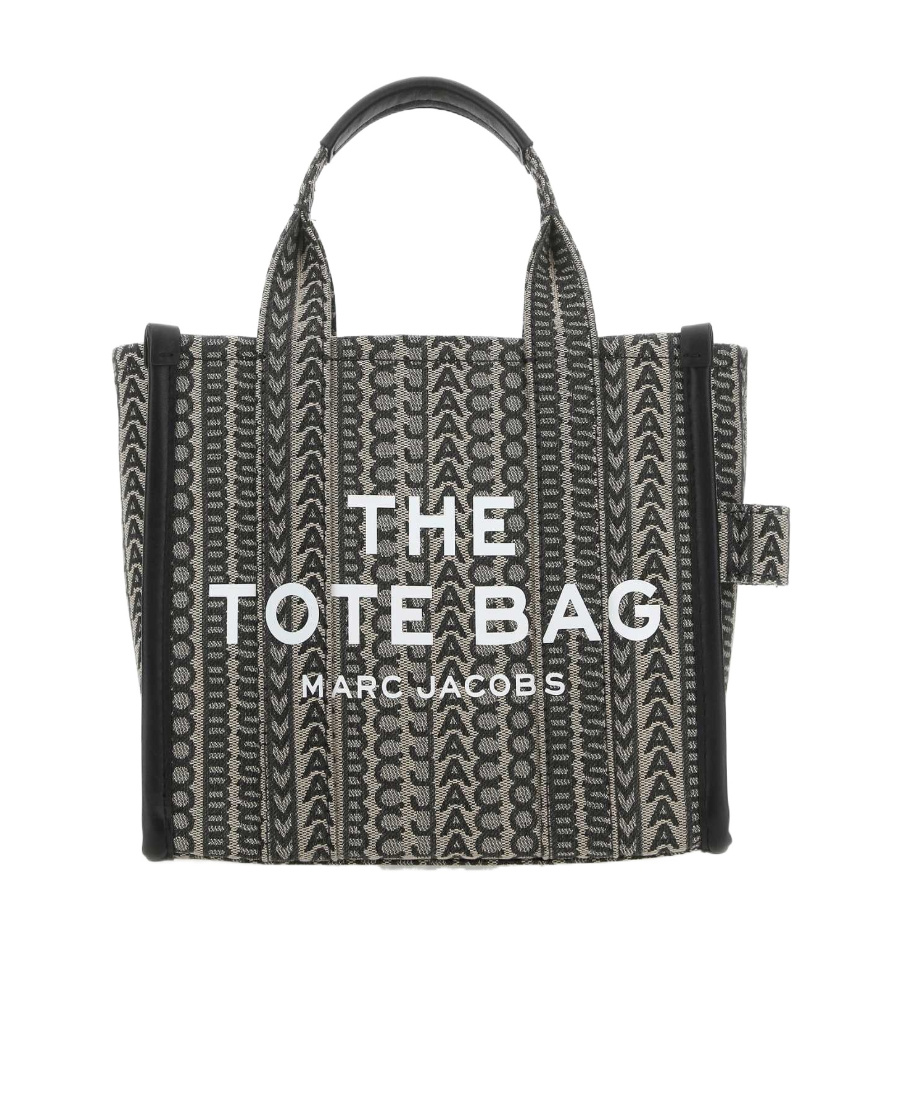 Marc Jacobs Sac Cabas The Monogram Jacquard Large Tote Bag In Black
