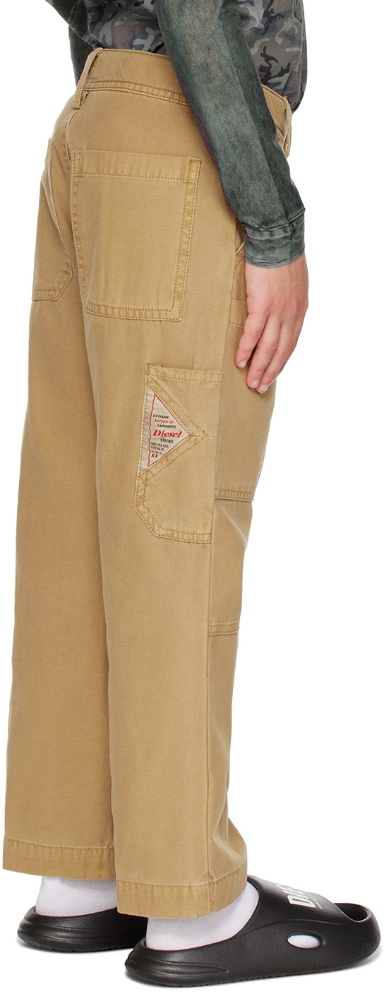 Diesel Patch Pocket Trousers In Brown