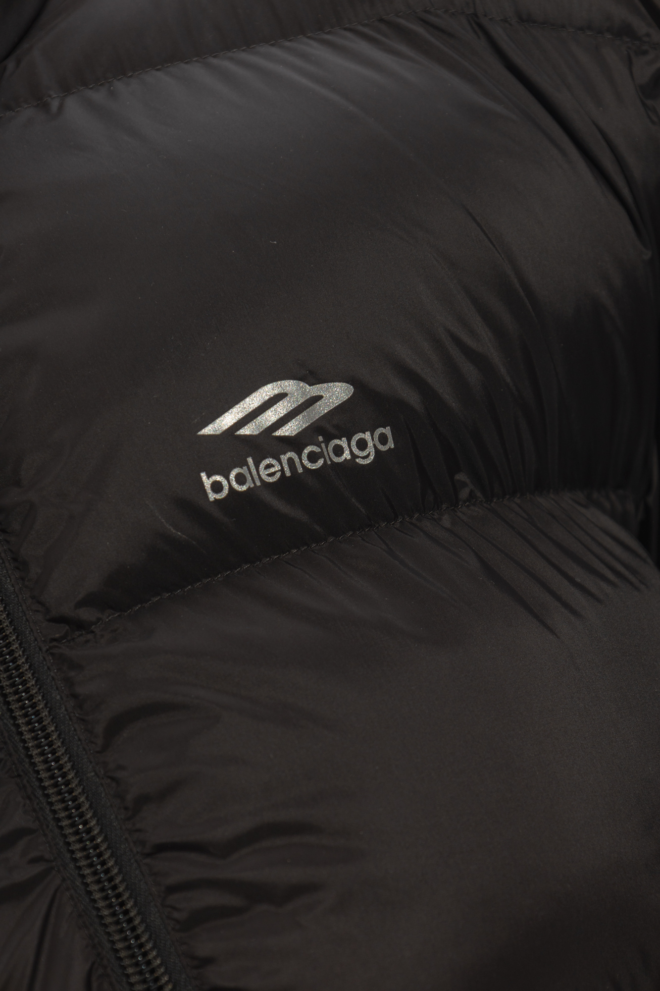 Balenciaga 3b Sports Icon Down Padded Jacket In Black