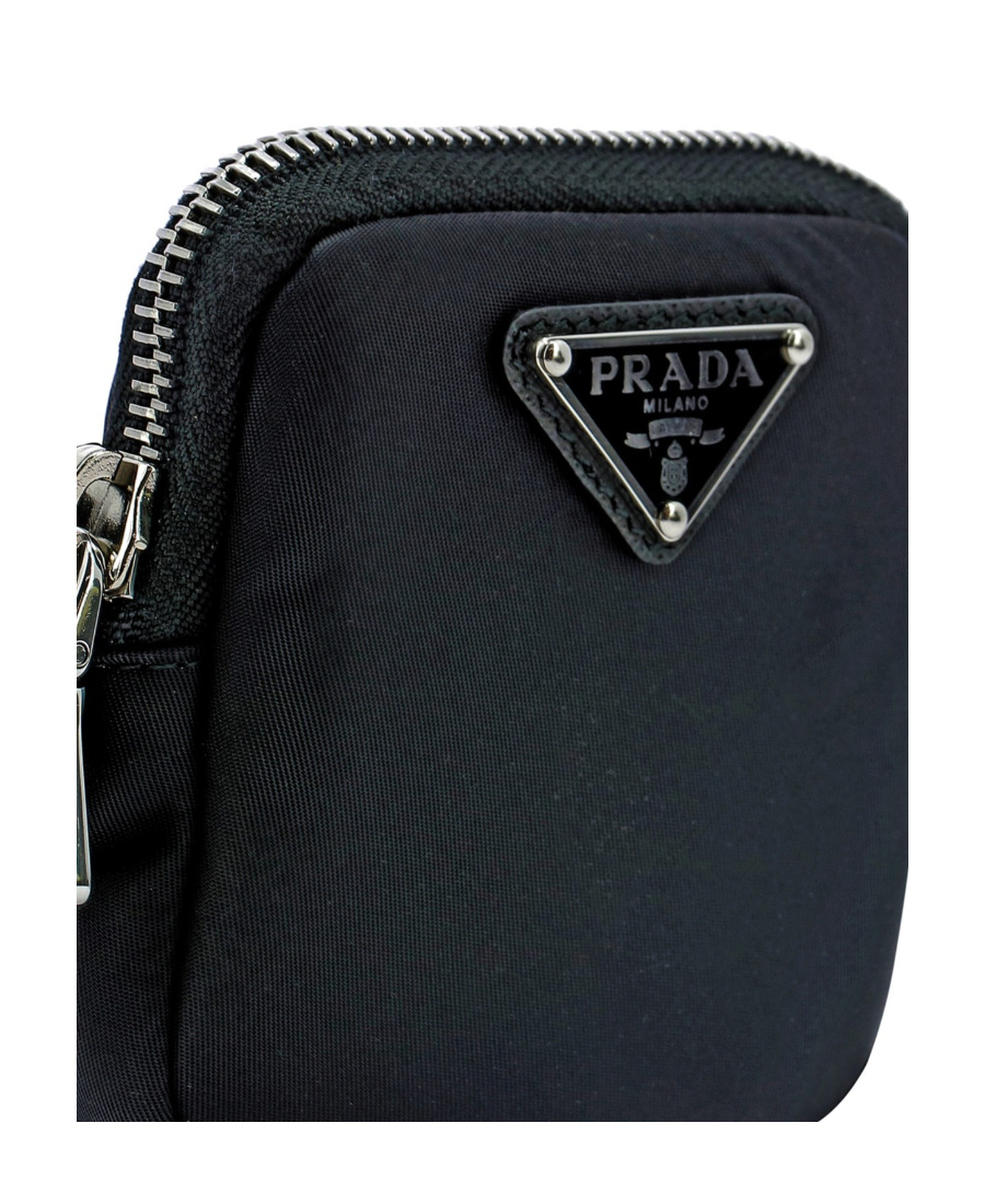 Prada Re-nylon Pouch Belt In Black
