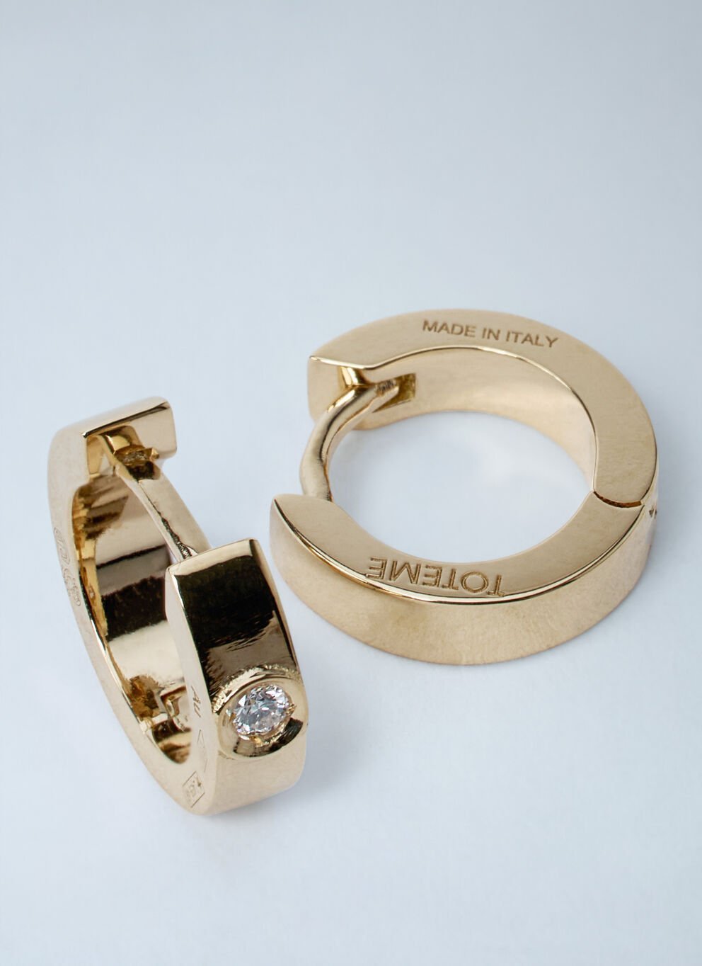 Totême Bezel Diamond Hoops