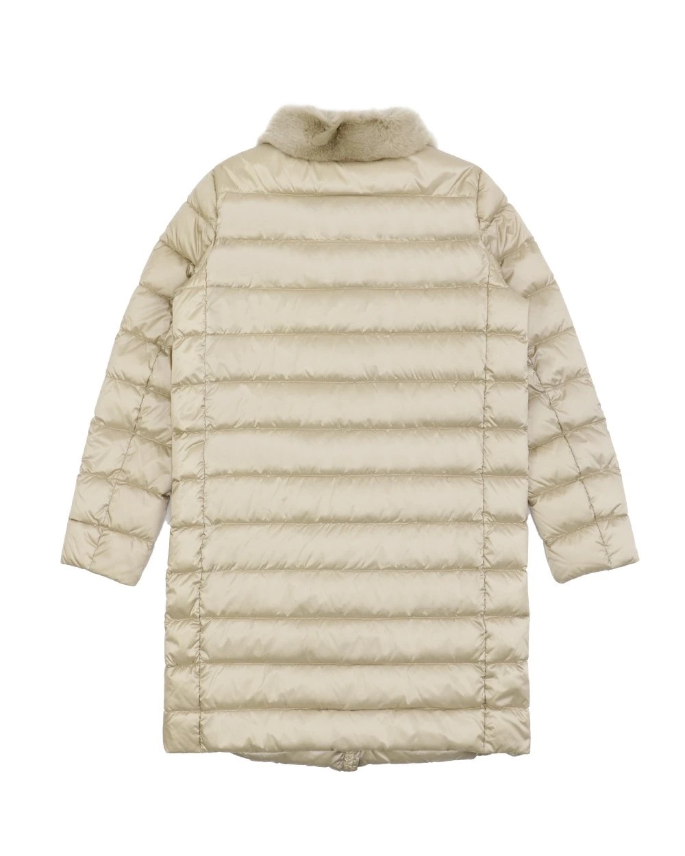 Weekend Max Mara Logo Quilted Down Jacket In Nude