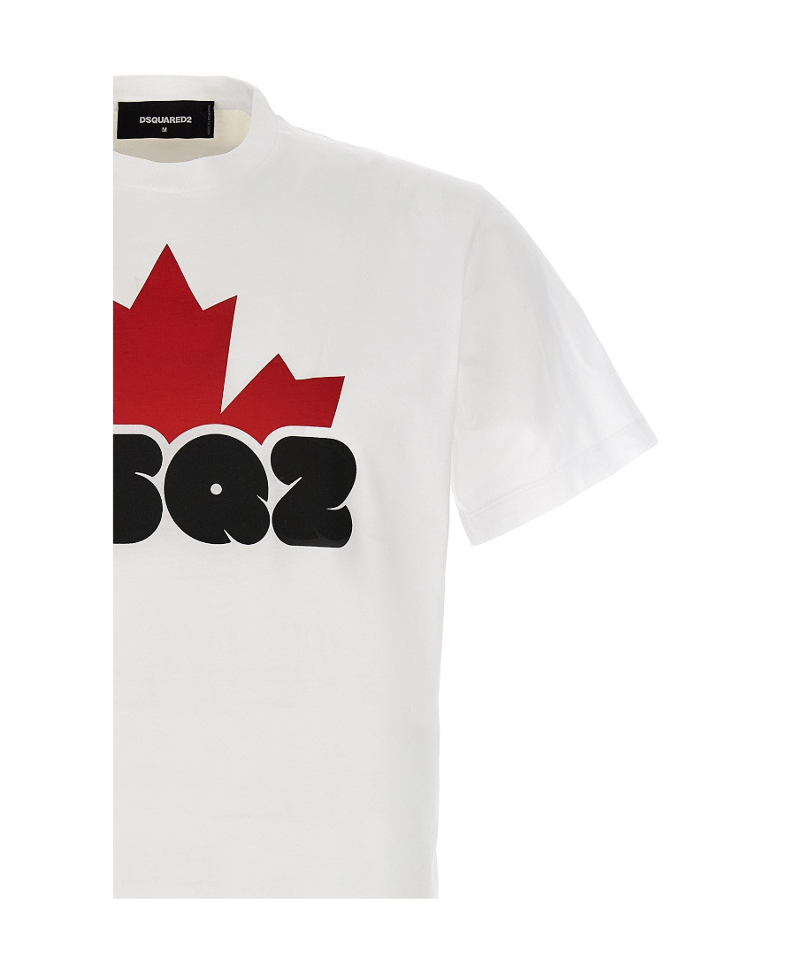 Dsquared2 Dsq2-print Short-sleeve T-shirt In White