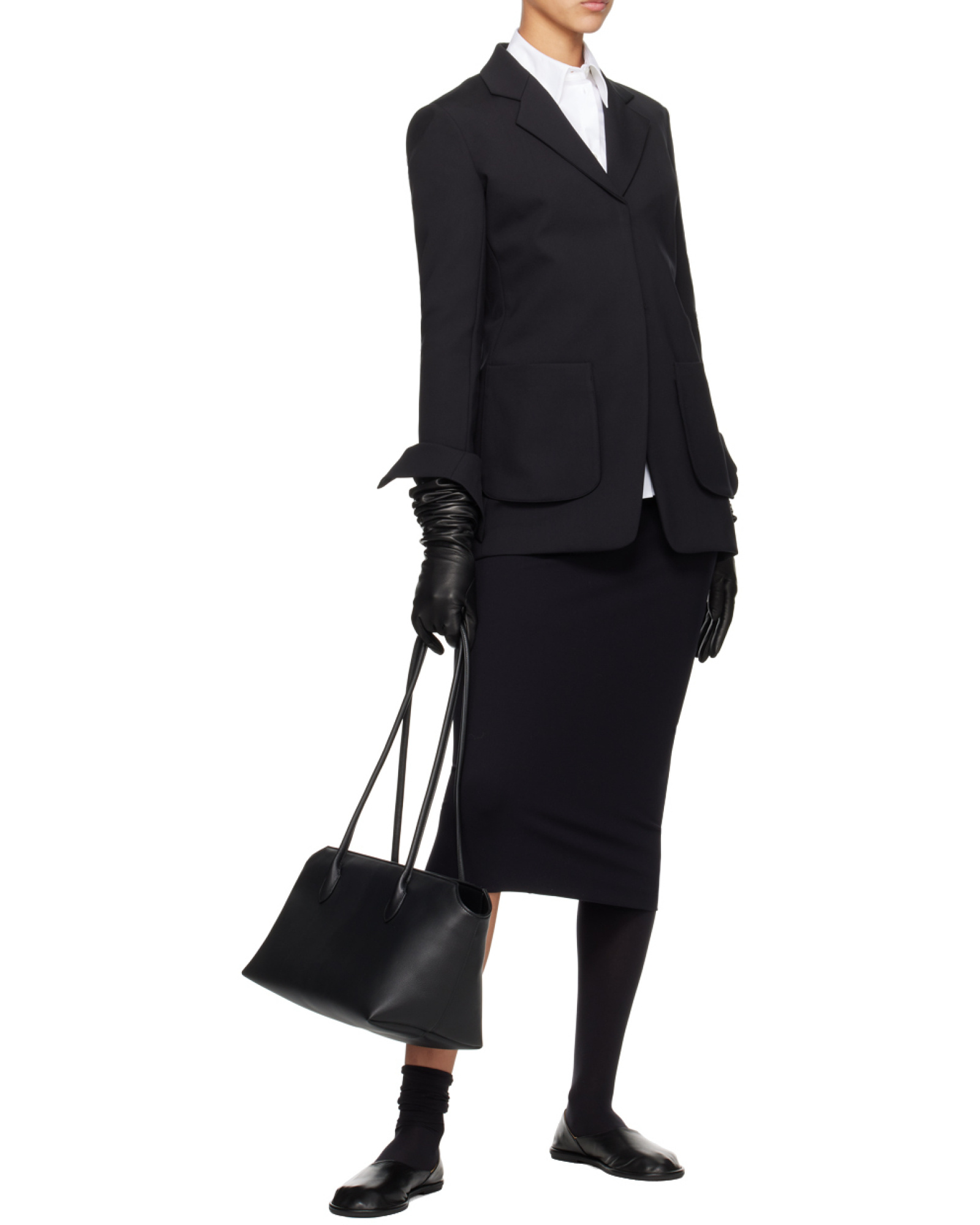 The Row Canal Slip On Loafers In Black