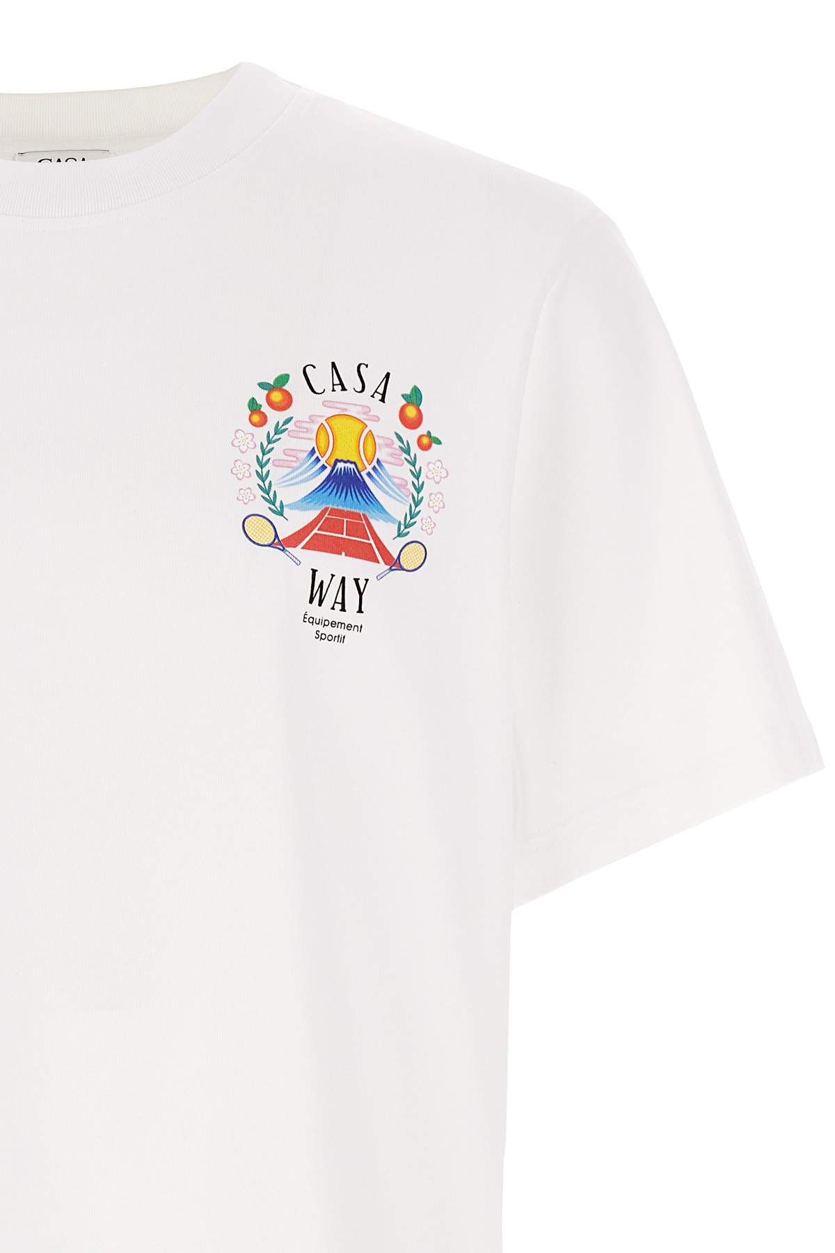 Casablanca Graphic T-shirt With Classic Crew Neck In White