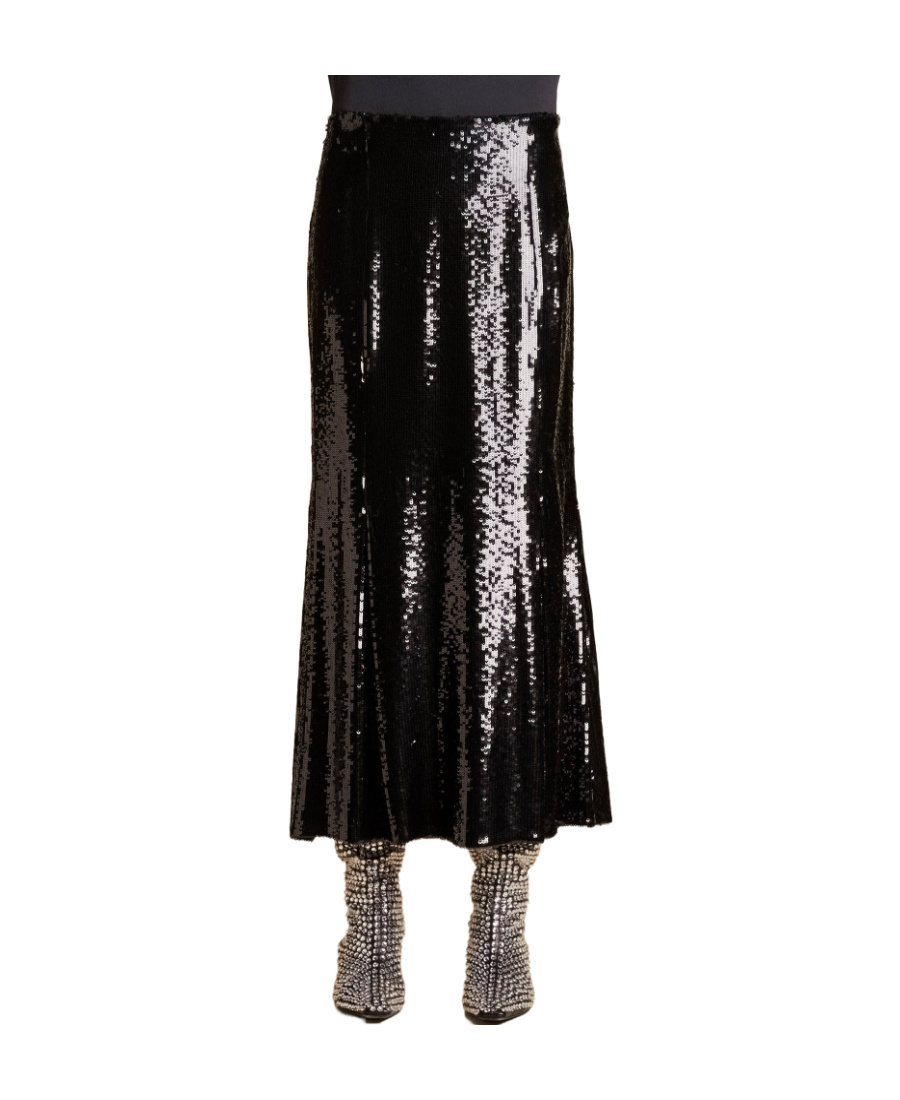 Khaite Sequined Skirt In Black