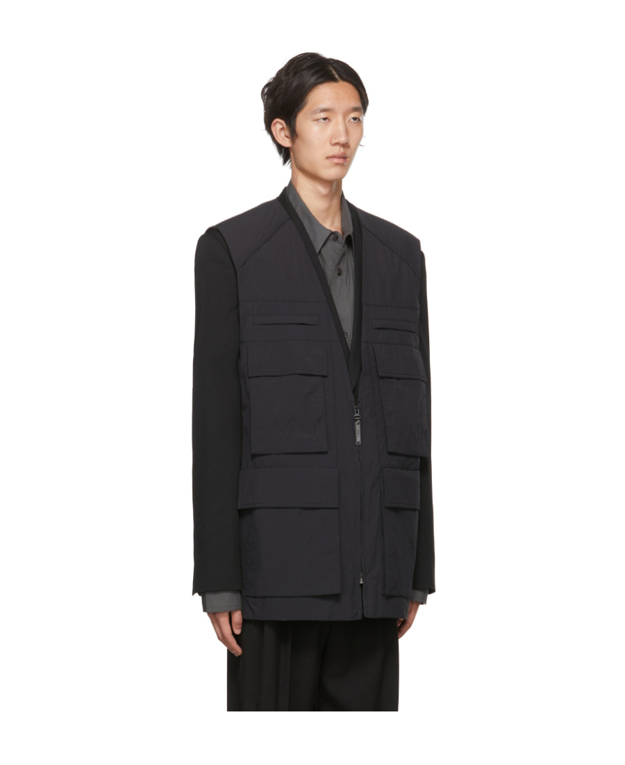 Juunj Logo Laminated Blazer In Black