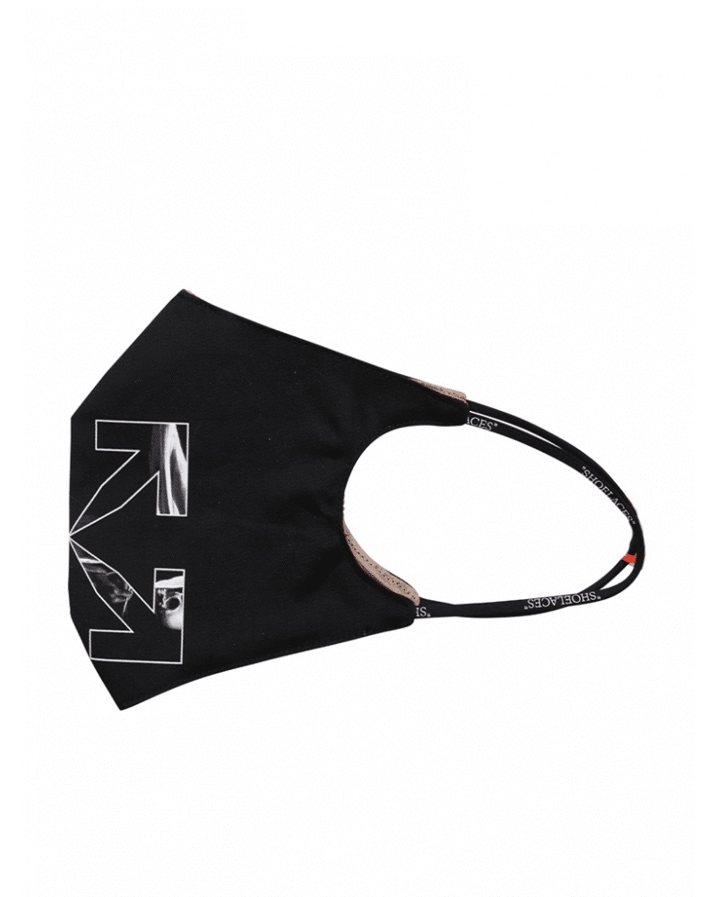 Off-white Caravaggio Arrows-print Face Mask In Black