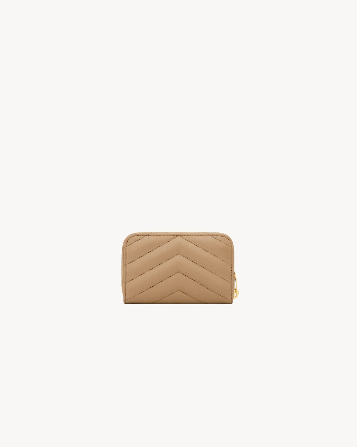 Saint Laurent Cassandre Change Purse In Lambskin In Brown