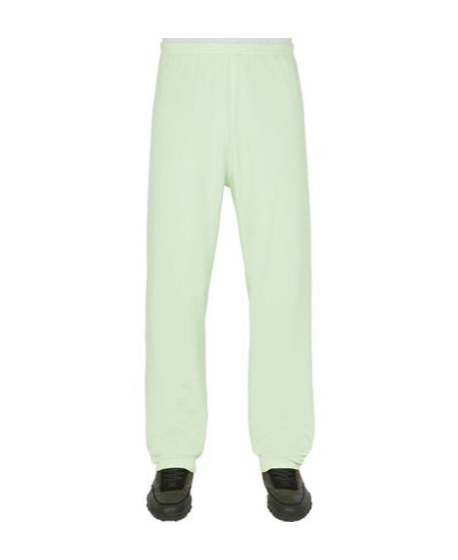 Stone Island Logo-print Cotton Track Pant In Green