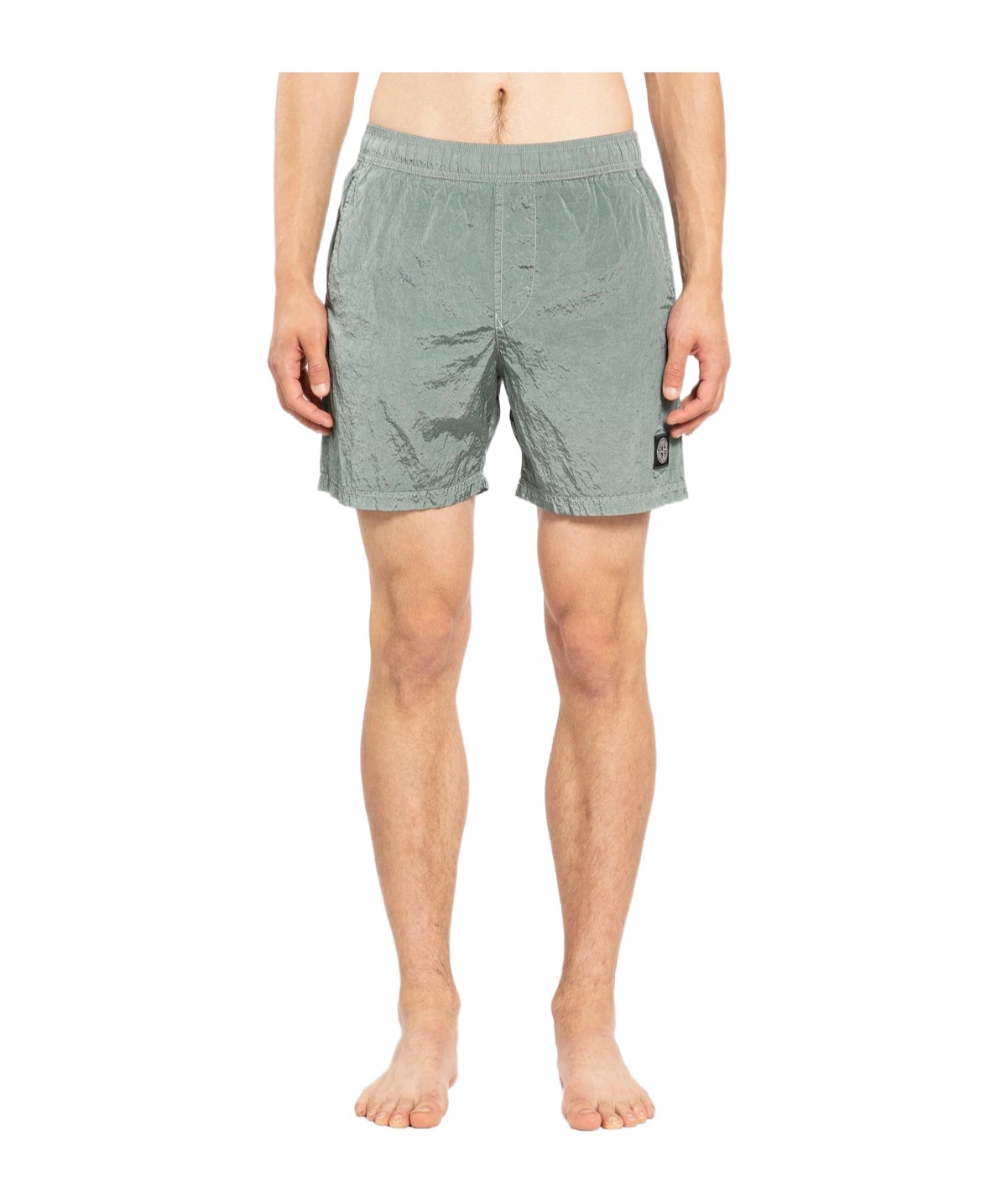 Stone Island Wide-leg Shorts In Multi