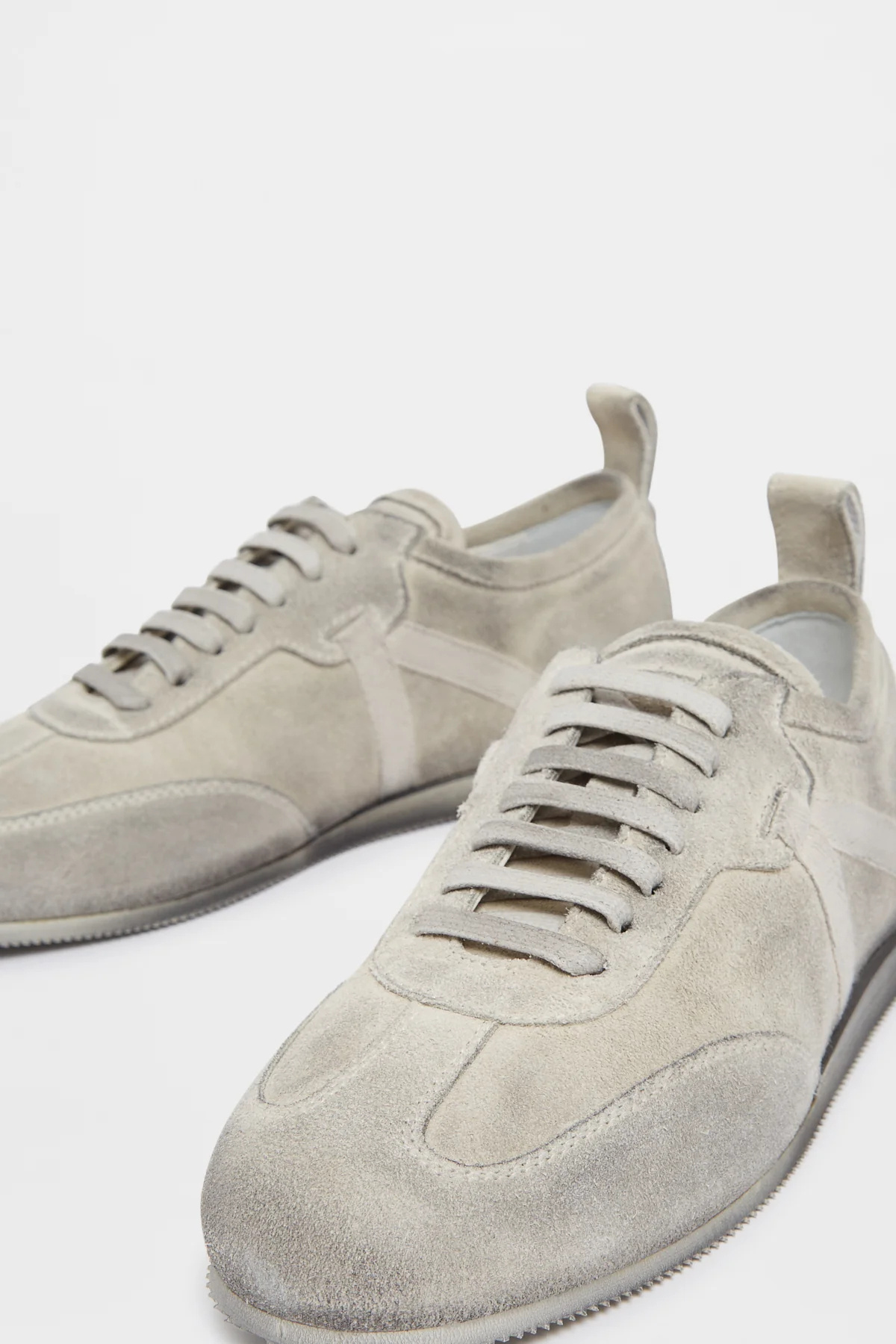 Ann Demeulemeester Siru Low-top Boxing Sneakers In Gray