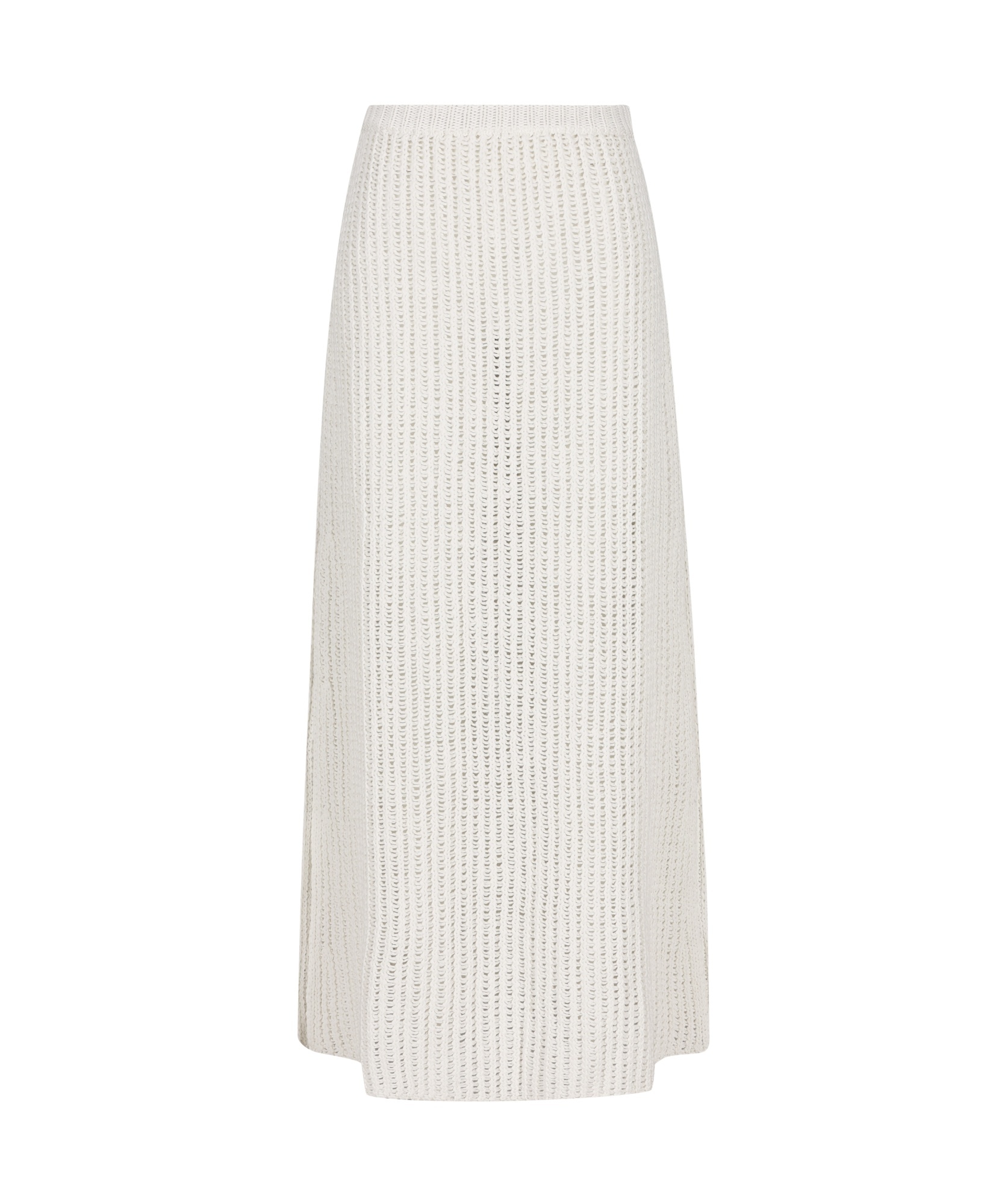 Ferragamo Side-slit Knit Skirt In White