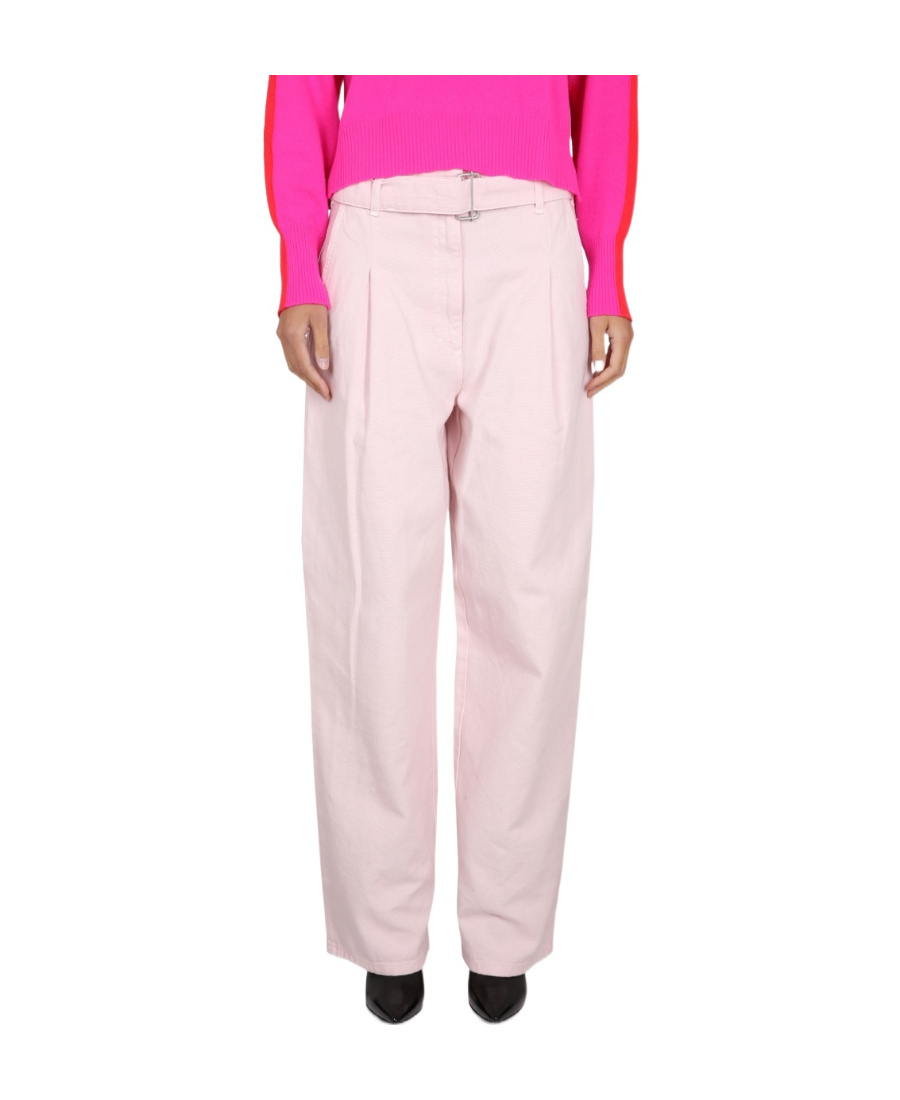 Shop Philosophy Di Lorenzo Serafini Belt Ring Denim Trousers In Pink
